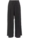 B+ab Drawstring Straight-leg Trousers In Grey