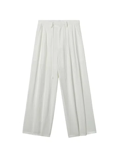 B+ab Drawstring Wide-leg Trousers In White