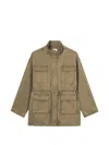 B+ab Drawstring-waist Multi-pocket Jacket In Brown