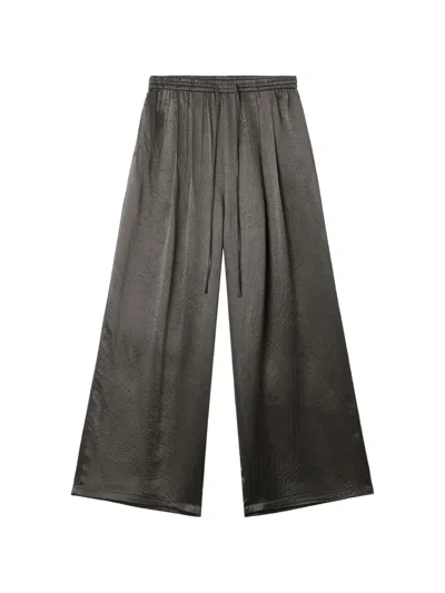 B+ab Drawstring-waist Wide-leg Track Pants In Gray