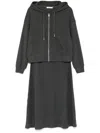 B+ab Dress And Hoodie Set In Grey