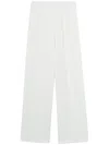 B+ab Elasticated-waist Wide-leg Trousers In White