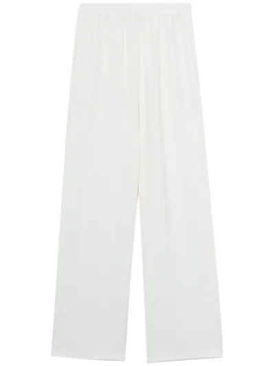 B+ab Elasticated-waist Wide-leg Trousers In White