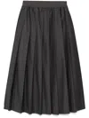 B+ab Elasticated Waistband Pleated Skirt In Grau