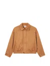 B+ab Elasticated-hem Jacket In Brown