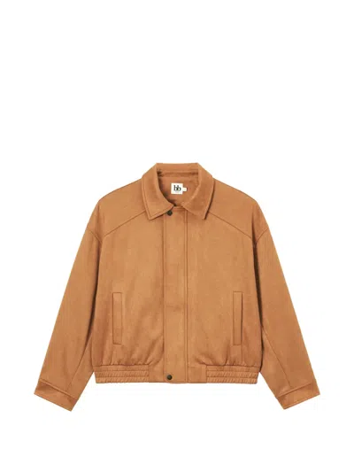 B+ab Elasticated-hem Jacket In Brown