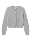 B+ab Embellished-button Cardigan In Gray