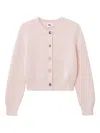 B+ab Embellished-button Cardigan In Pink
