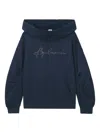 B+ab Embellished-logo Hoodie In Blue