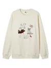 B+ab Embroidered Sweatshirt In Neutral