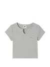 B+ab Embroidered-patch T-shirt In Gray