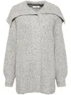B+ab Exaggerated-collar Cardigan In 灰色