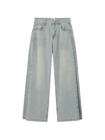 B+ab Faded-effect Wide-leg Denim Jeans In Blue