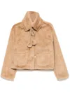 B+ab Faux-fur Jacket In Neutrals