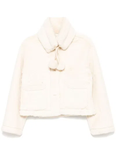 B+ab Faux-fur Jacket In Neutrals