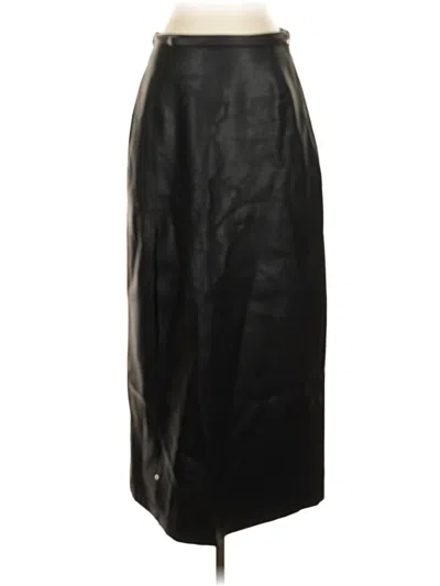 Pre-owned B+ab Faux Leather Skirt In Black