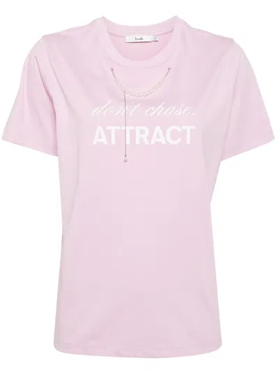 B+ab Faux-pearl 3d-detail T-shirt In Pink