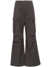 B+ab Flared Cargo Cotton Trousers In Grey
