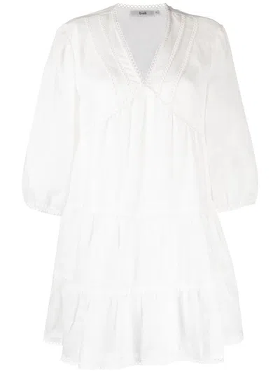 B+ab Flared Short Dress In Weiss