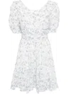 B+ab Floral Print Dress In 白色