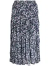 B+ab Floral-print Pleated Skirt In Pink