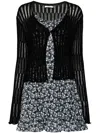 B+ab Floral-print Sleeveless Minidress Set In Blue