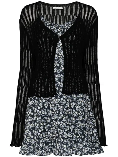 B+ab Floral-print Sleeveless Minidress Set In Blue