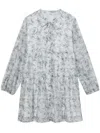 B+ab Floral-print Tiered Dress In Weiss