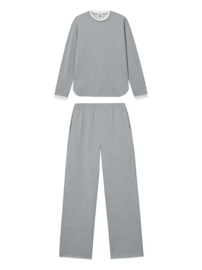B+ab Frayed-edge Tracksuit In Gray