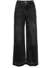 B+ab Fringed Relaxed Jeans In Black