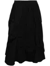 B+ab Gathered Midi Skirt In Black
