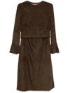 B+ab Glitter Detail Set Dress In Brown