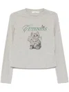B+ab Graphic-print Long-sleeves T-shirt In Grey