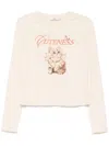 B+ab Graphic-print Long-sleeves T-shirt In Neutrals