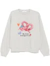 B+ab Graphic-print Sweatshirt In Grey