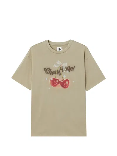 B+ab Graphic-print Cotton T-shirt In Green