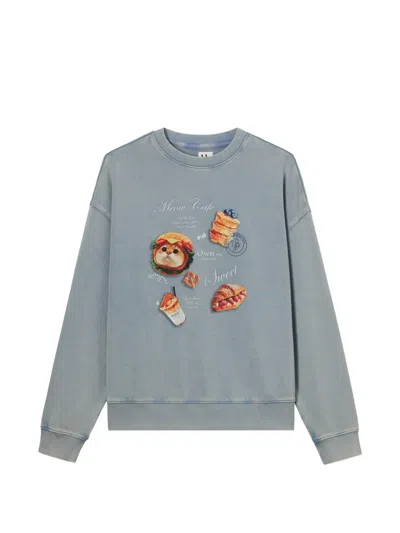 B+ab Graphic-print Sweatshirt In Blue