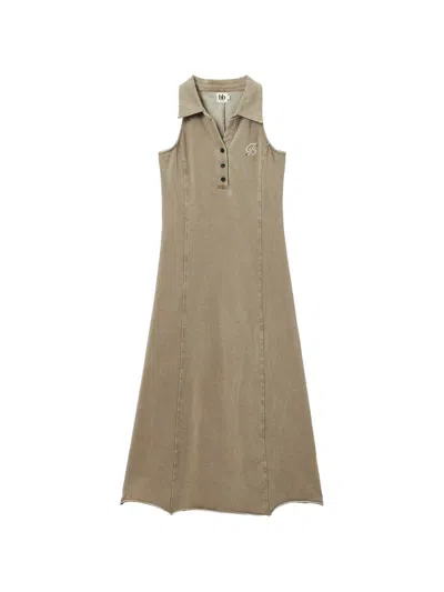 B+ab Halterneck Crystal-embellished Midi Dress In Neutral