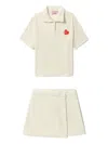 B+ab Heart-embellished Skirt Set In Neutral