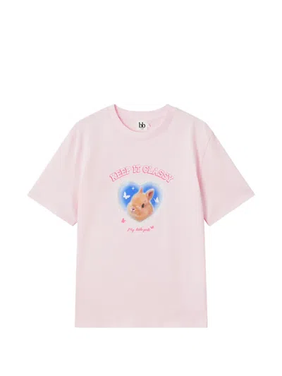 B+ab Heart-graphic T-shirt In Pink