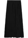 B+ab High-rise Crinkled Midi Skirt In Black