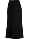 B+ab High-waisted Panelled Midi Skirt In Schwarz