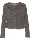 B+ab Hooded Button-up Cardigan In Grey