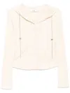 B+ab Hooded Button-up Cardigan In Neutrals