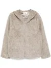 B+ab Hooded Zip-up Jacket In Grey