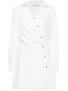 B+ab Injection Textured Minidress In 白色