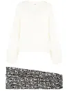 B+ab Knitted Two-piece Set In White
