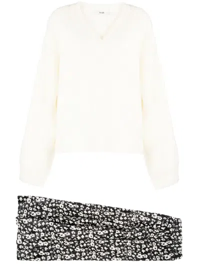 B+ab Knitted Two-piece Set In White