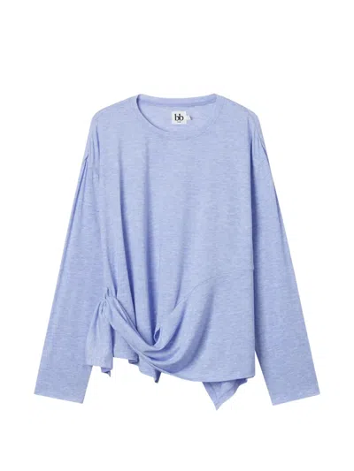 B+ab Knot Asymmetric Top In Blue