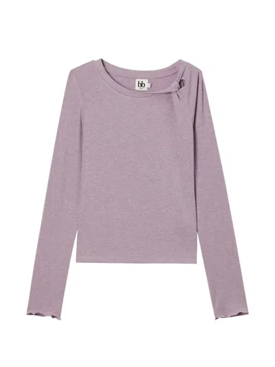 B+ab Knot-detail Long-sleeve T-shirt In Purple